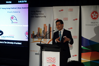 Secretary for Commerce & Economic Development Gregory So at the opening reception of the Hong Kong Festival in Wellington.