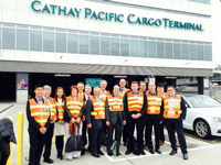 HKABA members visiting the Cathay Pacific Cargo Terminal