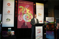 Steve Barclay, Director of the Hong Kong Economic & Trade Office speaking at the South Australian CNY reception.